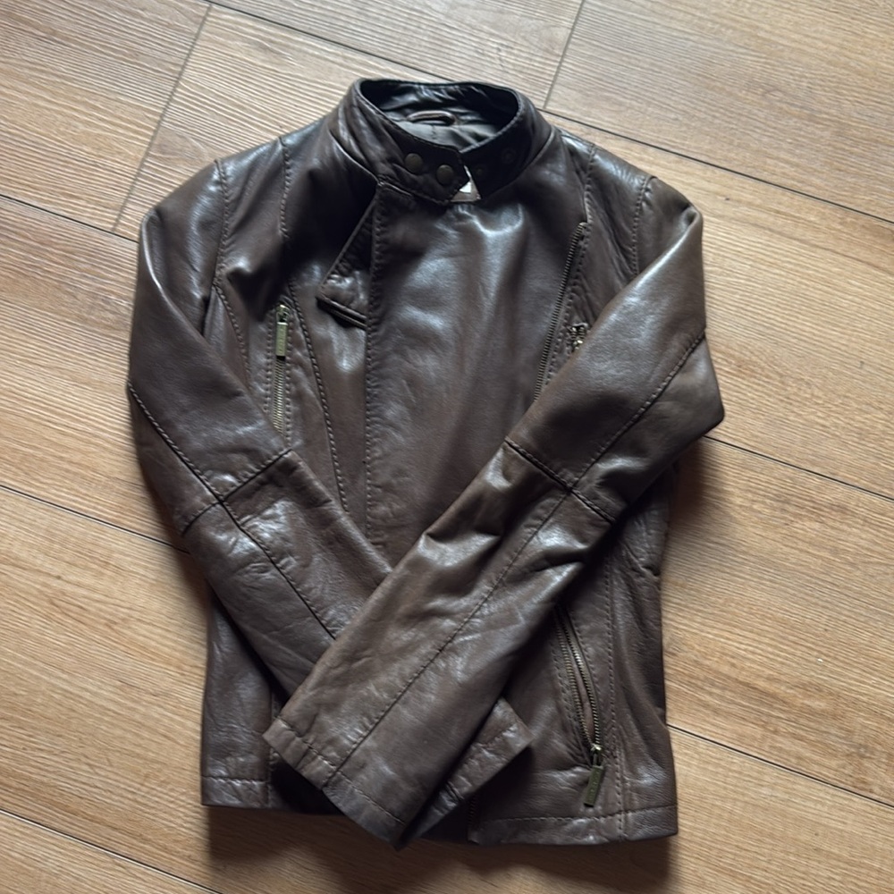 Michael Kors Leather Jacket XS